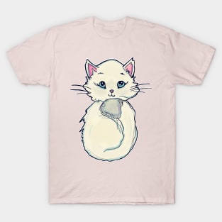 Cute Kitten Artwork Graphic Tee T-Shirt